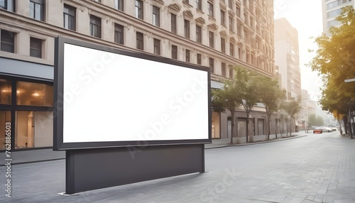 Blank billboard sign mockup, empty space to display your advertising or branding 