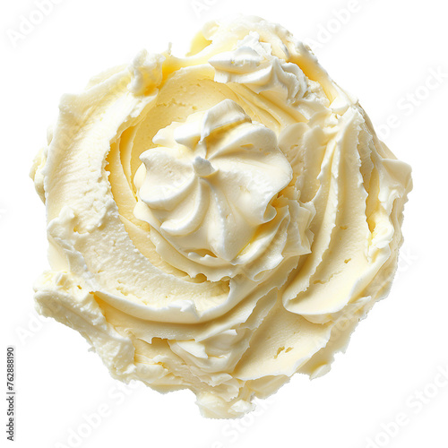 Mascarpone, transparent background, isolated image, generative AI