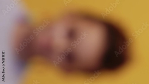 Vertical tongue out child grimacing kid girl set 2