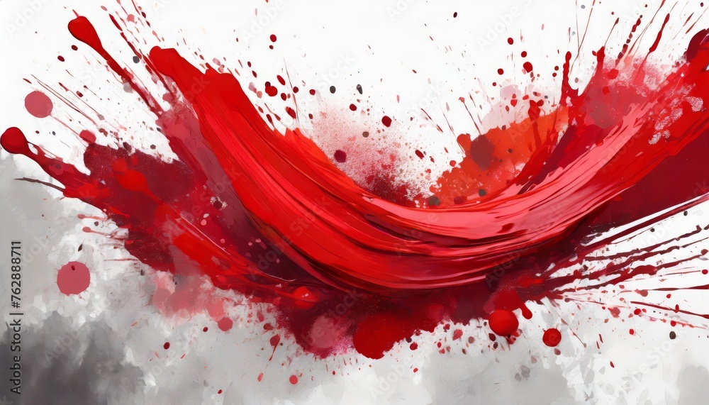 Vibrant paint stroke with dynamic splatters Vibrant paint stroke with dynamic splatters