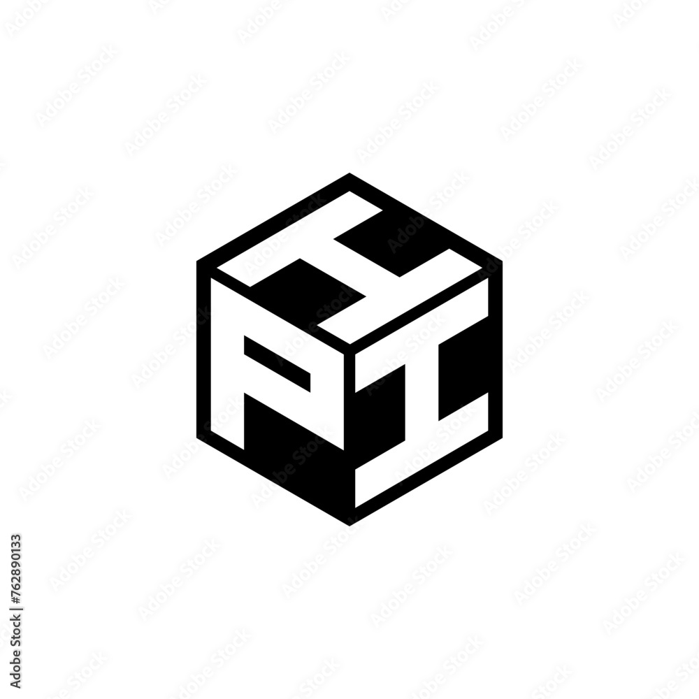 PII letter logo design with white background in illustrator, cube logo, vector logo, modern alphabet font overlap style. calligraphy designs for logo, Poster, Invitation, etc.