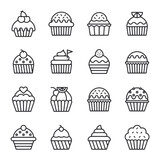 set of icons Cupcake
