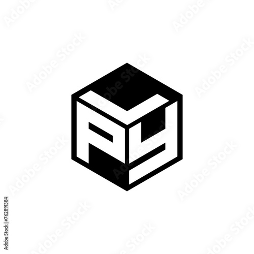 PYL letter logo design with white background in illustrator, cube logo, vector logo, modern alphabet font overlap style. calligraphy designs for logo, Poster, Invitation, etc.