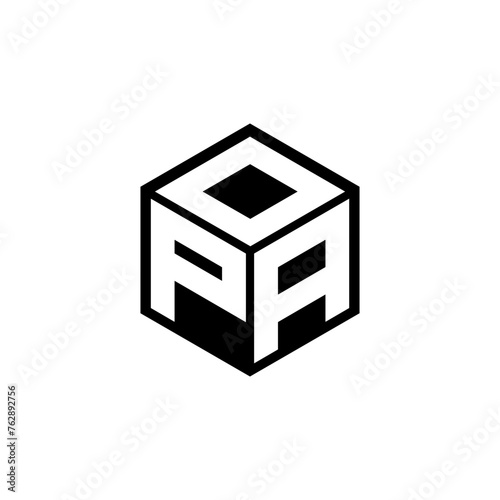 PAO letter logo design in illustration. Vector logo, calligraphy designs for logo, Poster, Invitation, etc.
