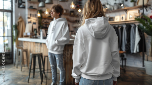 White Hoodie Mockup front