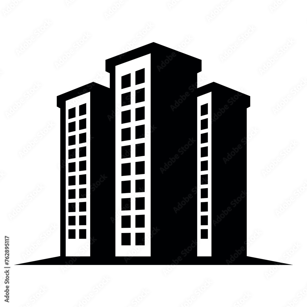 vector apartment building icon on white background vector apartment building icon on white background