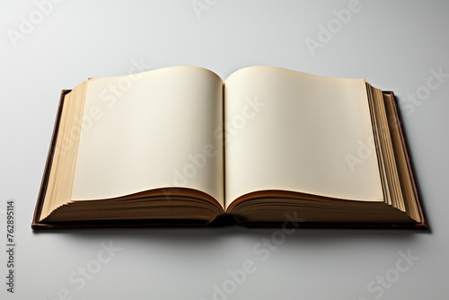 Open Book Paperback Mockup on white background.