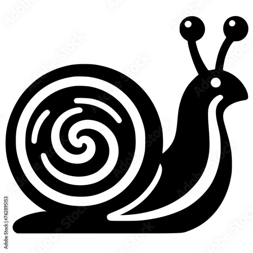 Silhouette of a snail