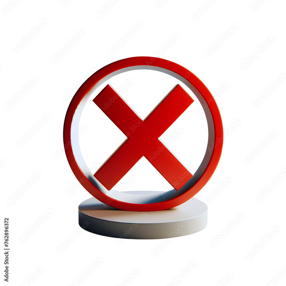 red cross x vector icon. no wrong symbol. flat and modern checkmark design, vote sign. graphic design element set on white background