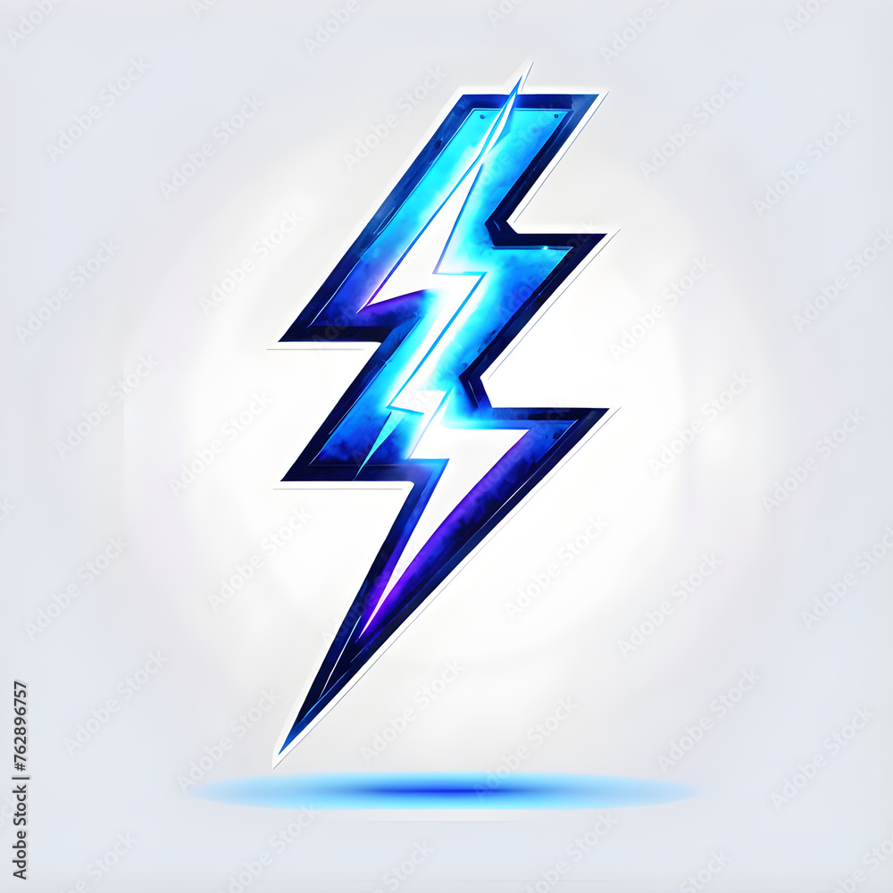 Electric Blue: Neon Lightning Icons(Generative AI) Electric Blue: Neon Lightning Icons(Generative AI)