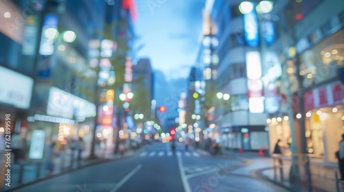 BLURRED CITY STREET : Generative AI