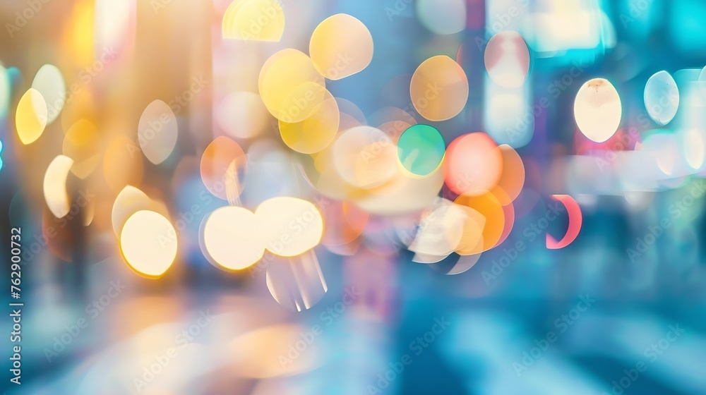 Blurred background of street outdoor : Generative AI Blurred background of street outdoor : Generative AI