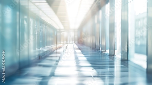 Wide Blurred Empty Abstract Building Pathway Background From Perspective Building Hallway for banner background way go to success concept   Generative AI