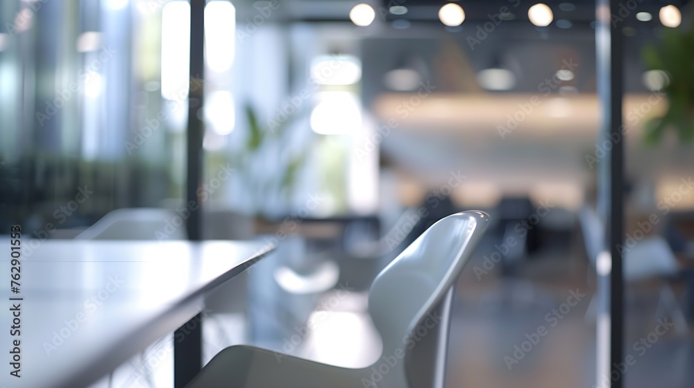 Blurring the Background in a Modern Office Interior : Generative AI Blurring the Background in a Modern Office Interior : Generative AI