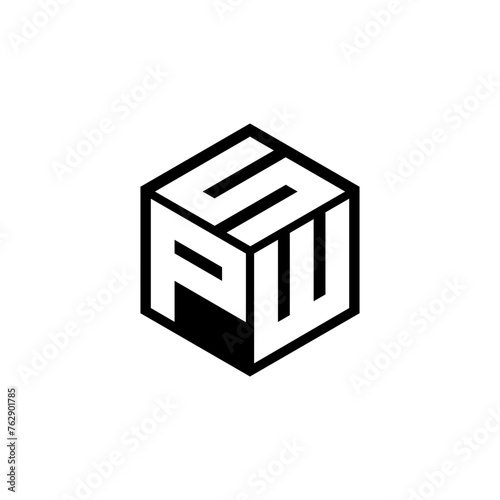 PWS letter logo design in illustration. Vector logo, calligraphy designs for logo, Poster, Invitation, etc. photo