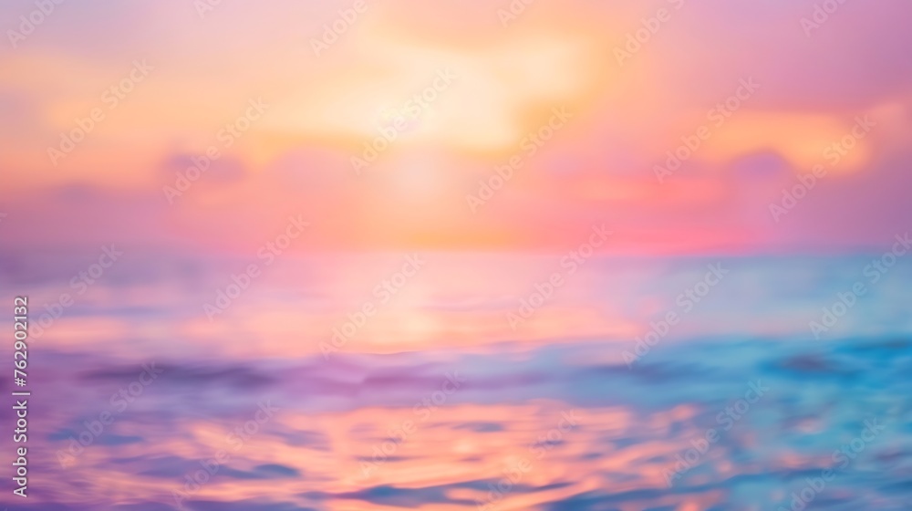 Summer holiday concept Abstract blur beach sunset texture background : Generative AI