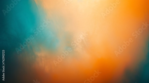 Simple blue orange gradient pastel Abstract orange and blue blur color gradient background : Generative AI