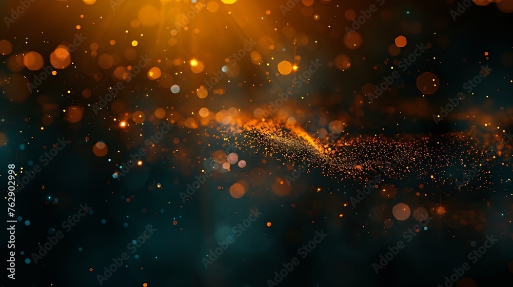 Light flare overlay Defocused glow Old film effect Blur orange blue color smeared flecks texture on dark black abstract copy space background : Generative AI Light flare overlay Defocused glow Old film effect Blur orange blue color smeared flecks texture on dark black abstract copy space background : Generative AI