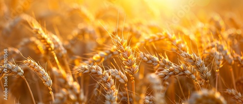 Golden wheat field, ready for harvest, symbol of abundance