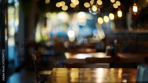Blured backgroundrestaurant : Generative AI © Generative AI