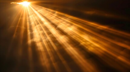 Sun Light Overlay Sun rays overlay Sun rays light isolated on black background for overlay design transparent sunlight special lens flash light effect front sun lens flash light of rad : Generative AI