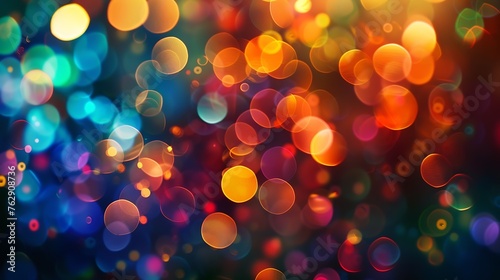Luxury colorful bokeh background Abstract lights blur bokeh background : Generative AI