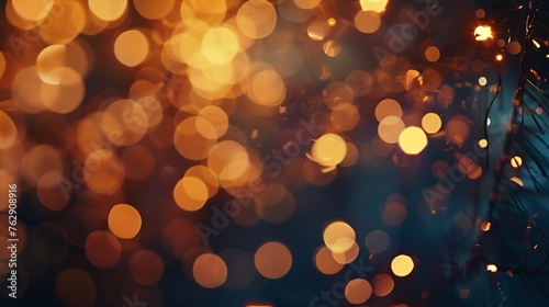 Bunch of various unfocused lights glimmering and illuminating darkness : Generative AI