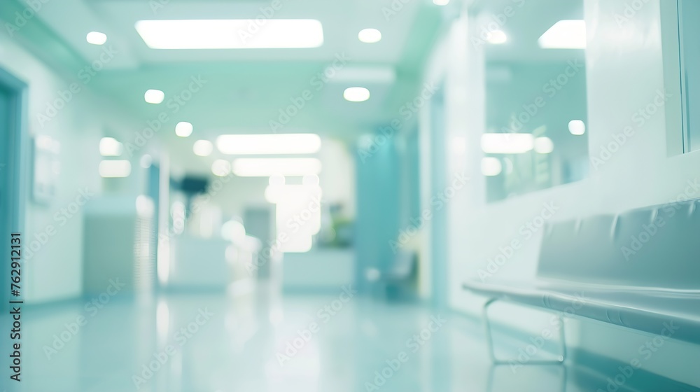 Abstract blur beautiful luxury hospital interior for backgrounds : Generative AI Abstract blur beautiful luxury hospital interior for backgrounds : Generative AI