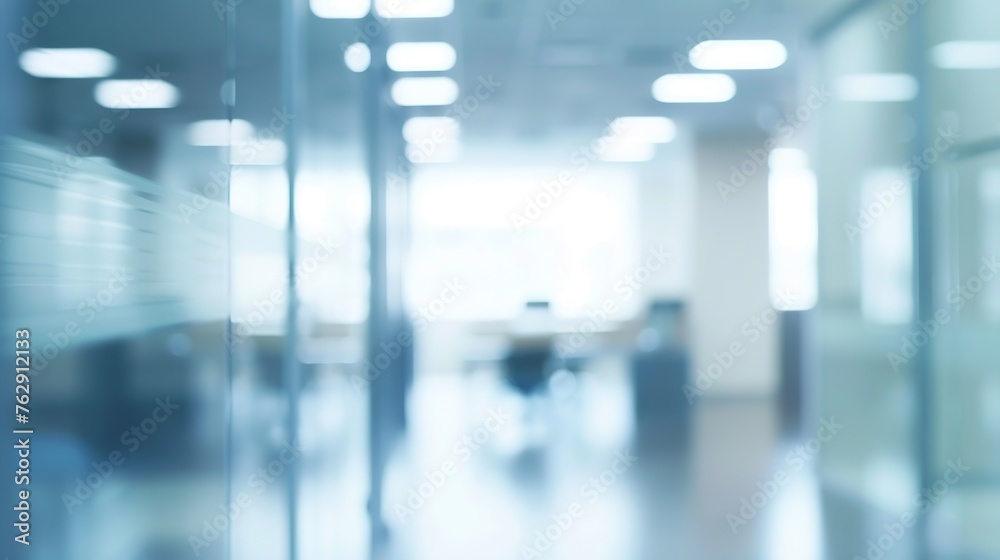 Abstract blurred office interior space background Business concept : Generative AI Abstract blurred office interior space background Business concept : Generative AI