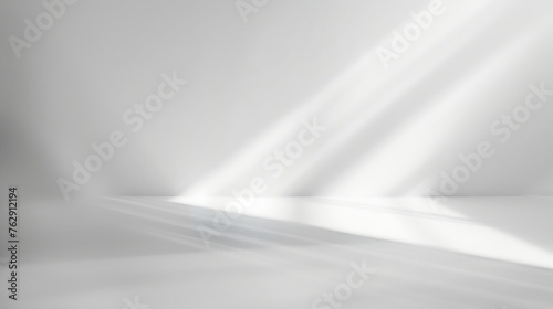 Artistic style  shadow and lighting on white wall abstract background : Generative AI