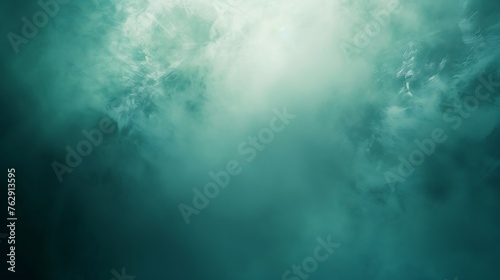 Dark green mint sea teal jade emerald turquoise light blue abstract background Color gradient blur Rough grunge grain noise Brushed matte shimmer Metallic foil effect Design Template E : Generative AI photo