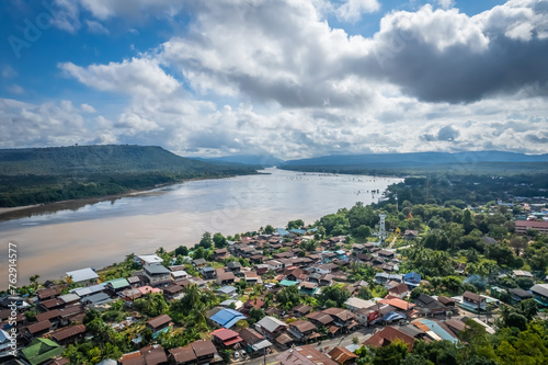 Khong Chiam village with Mekhong River, Ubon Ratchathani, Thailand