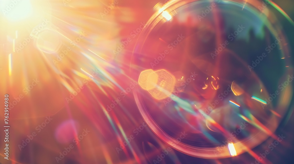 Sunset Color Light Prism Leak Photo Overlay Abstract Light Flare Glow Effect Vintage Defocused Camera Lens Glowing Ray Old Blurred Photography : Generative AI Sunset Color Light Prism Leak Photo Overlay Abstract Light Flare Glow Effect Vintage Defocused Camera Lens Glowing Ray Old Blurred Photography : Generative AI
