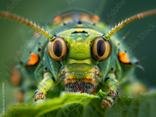 A Close Up Detailed Photo of a Caterpillar's Face © Nathan Hutchcraft