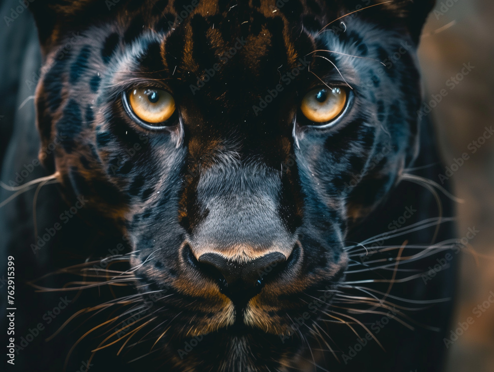 A Close Up Detailed Photo of a Panther's Face