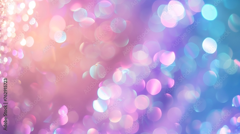 A holographic rainbow unicorn pastel purple pink teal colors abstract background Optical crystal prism flare beams Light flares Christmas texture : Generative AI