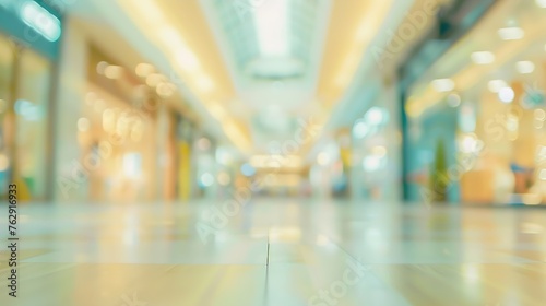 Abstract blurred background interior design in shopping mall   Generative AI