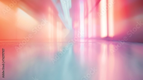 Abstract blur exhibition hall event background : Generative AI