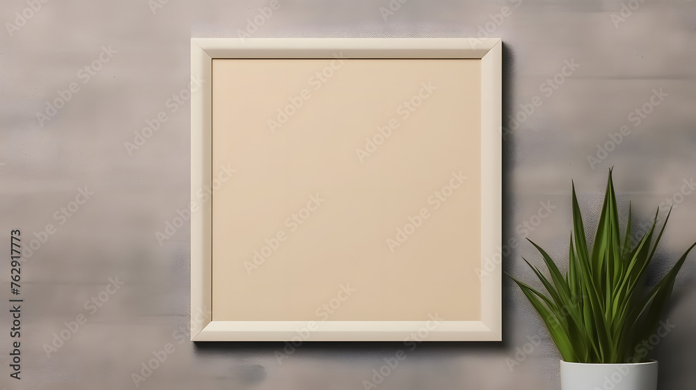 Fototapeta premium Square frame mockup in rustic interior