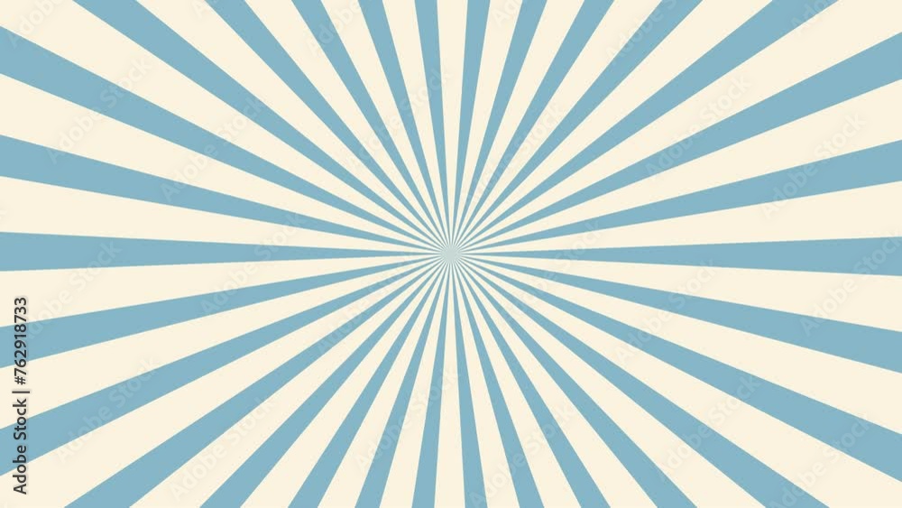 Animated spiral background. Seamless loop. Pop art Retro color. retro sunburst background. Animation background