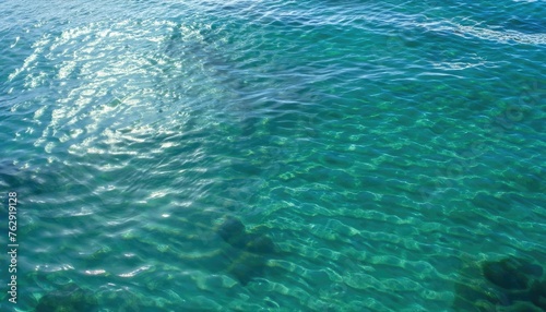 blue-green surface of the ocean