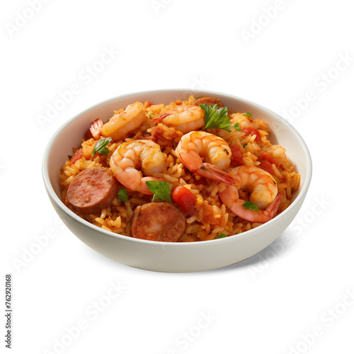 jambalaya isolated on white