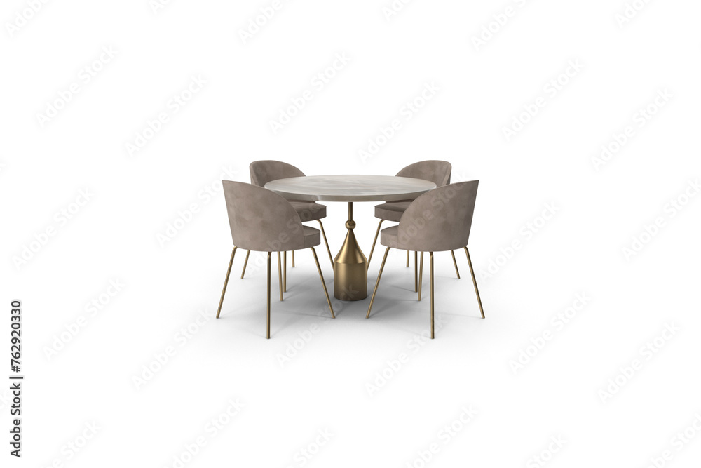 Fototapeta premium wooden chair and table