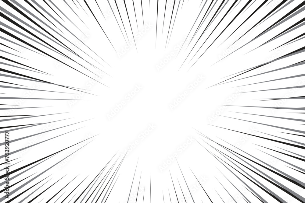 Black radial comics style lines, isolated on white background. Speed abstract. Vector illustration Black radial comics style lines, isolated on white background. Speed abstract. Vector illustration