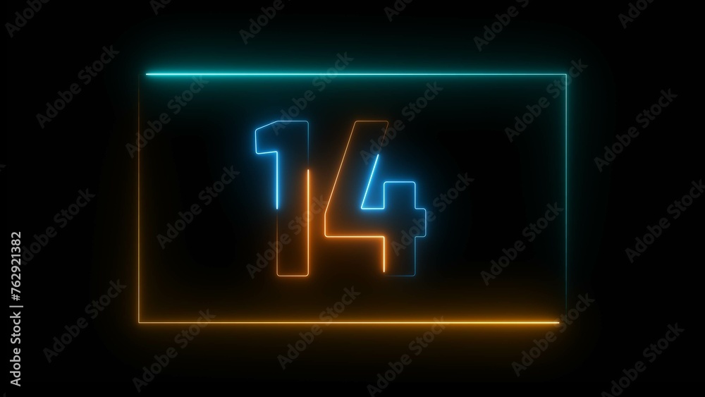 Neon countdown number 0 to 100 digit background illustration. Neon countdown number 0 to 100 digit background illustration.