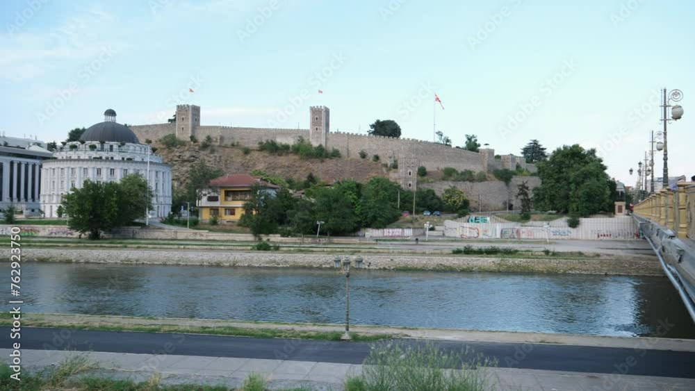 North Macedonia. Skopje Real life in the city autumn spring summer warm season. capital of Macedonia city attractions buildings in the center of travel walk museums statues. North Macedonia. Skopje Real life in the city autumn spring summer warm season. capital of Macedonia city attractions buildings in the center of travel walk museums statues.