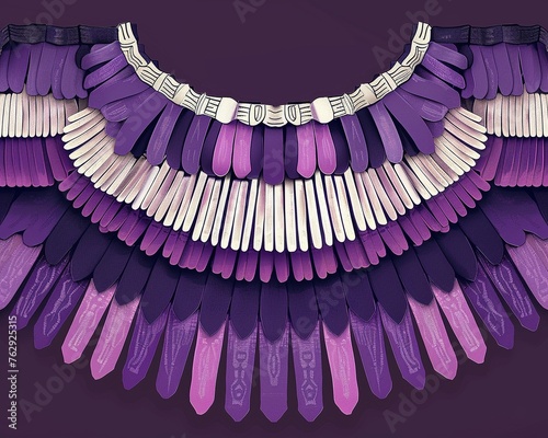 Create a digital interpretation of wampum as a symbol of cultural exchange and wealth, graphic design photo