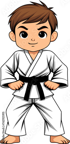 Martial Arts Karate Junior Boy logo Mascot design
