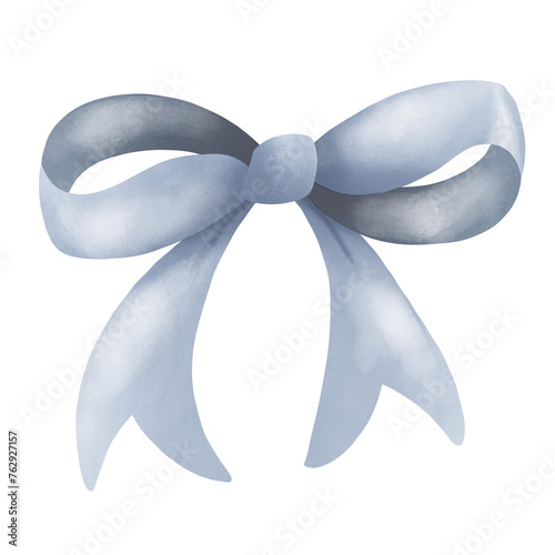 Blue Coquette ribbon bow © Chayanun