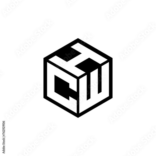 CWH letter logo design in illustration. Vector logo, calligraphy designs for logo, Poster, Invitation, etc.